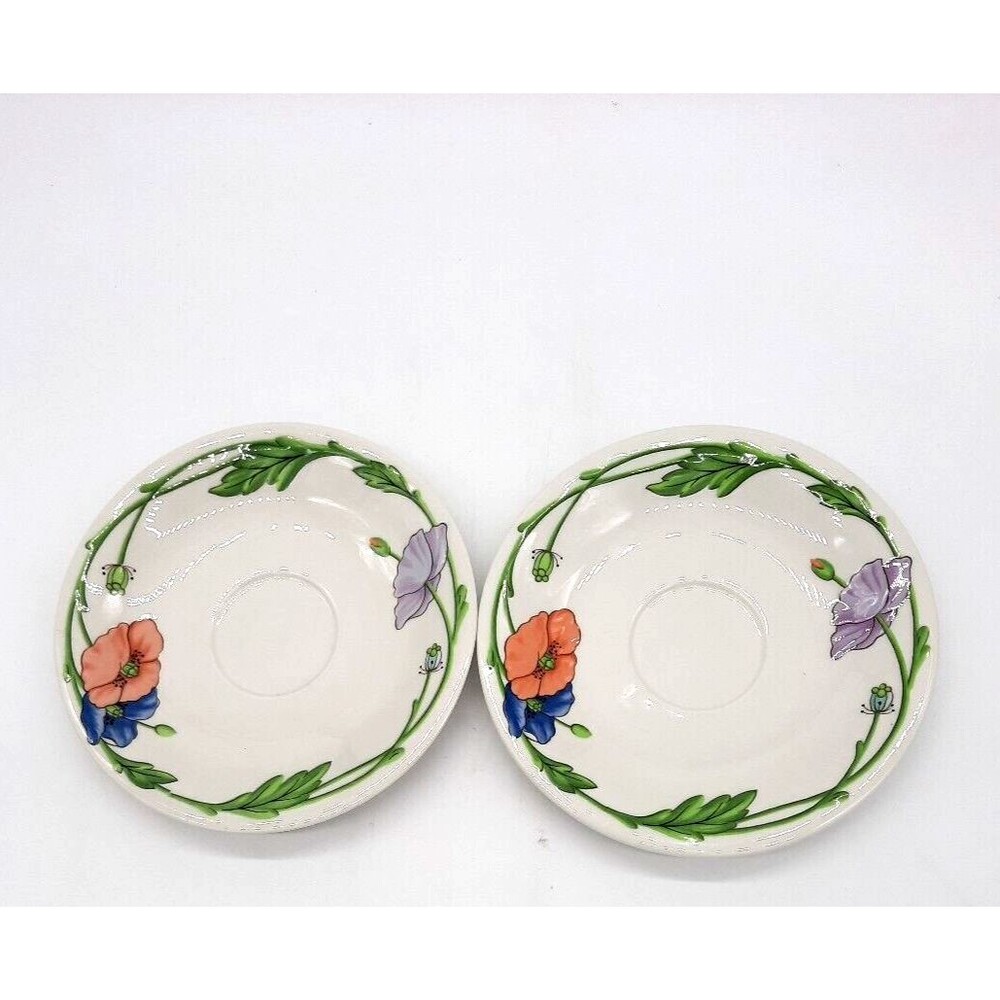 Villeroy & Boch Set Of 2 Amapola Saucer Plates